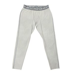 Under Armour Compression Pants Mens Medium White HeatGear Printed Training Gym